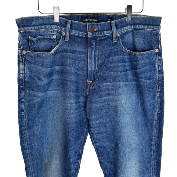 Lucky Brand 36x30 Mens Straight Fit Cotton Blue Denim Jeans - Picture 2 of 10